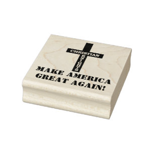 MAGA w/ Christian Knights Cross Rubber Stamp