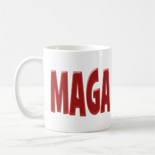 MAGA with red half text Coffee Mug