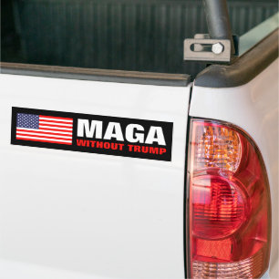 MAGA without Trump American flag bumper sticker