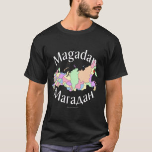 Magadan Russia Map T-Shirt