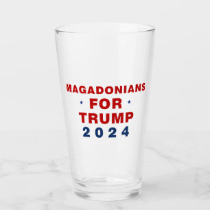 Magadonians For Trump 2024 Red Blue Glass