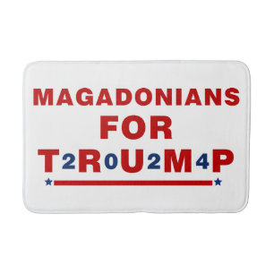 Magadonians For Trump 2024 Red Blue Star Bath Mat
