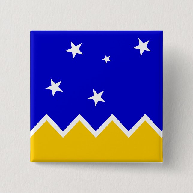 Magallanes, Chile, Antarctica flag 15 Cm Square Badge (Front)