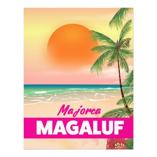 Magaluf Majorca beach travel poster (Front)