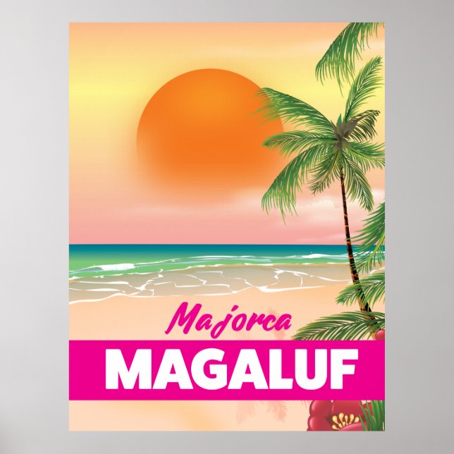 Magaluf Majorca beach travel poster (Front)