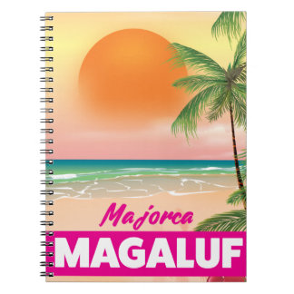 Magaluf Majorca beach travel poster Notebook