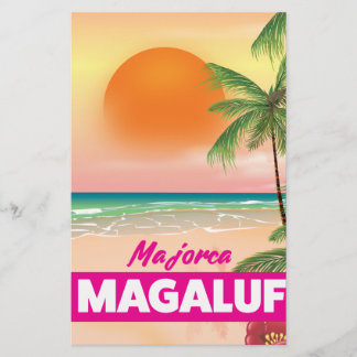 Magaluf Majorca beach travel poster Stationery