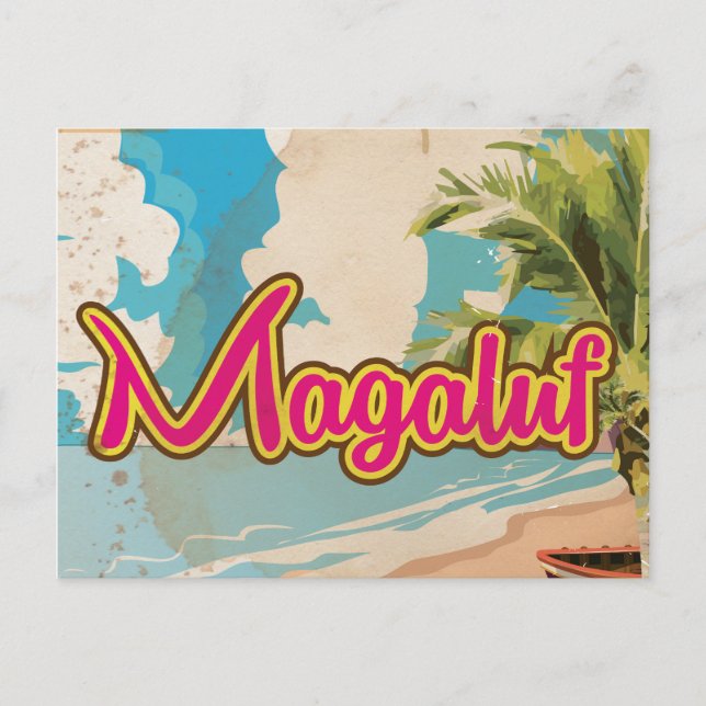 Magaluf Vintage vacation Poster Postcard (Front)