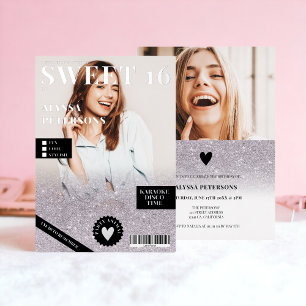 Magazine 2 photo lilac silver glitter Sweet 16