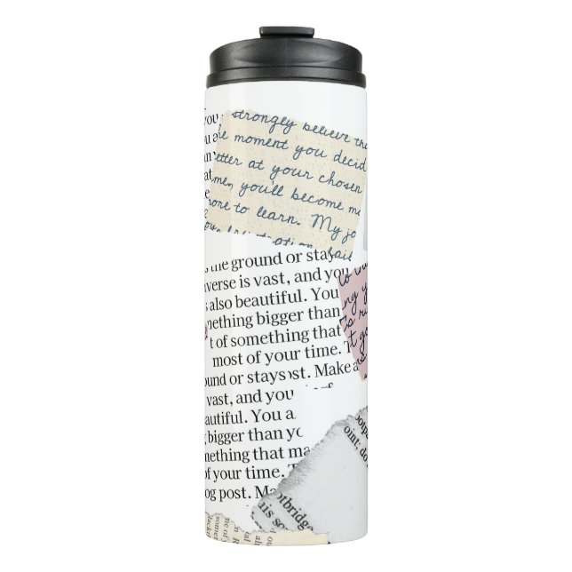 Magazine Aesthetic – Retro Editorial Style Thermal Tumbler (Front)
