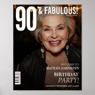 Magazine Cover 90th Birthday Welcome Poster