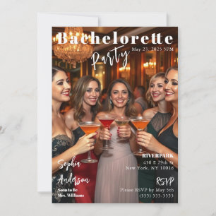 Magazine Cover Bachelorette Invitation