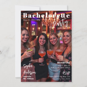 Magazine Cover Bachelorette Invitation