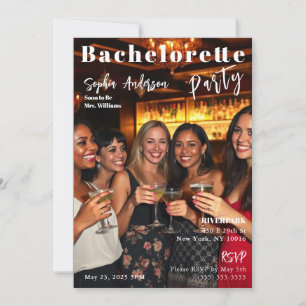 Magazine Cover Bachelorette Invitation