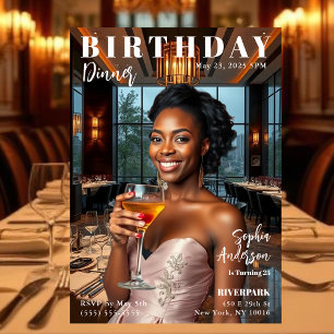 Magazine Cover Birthday Dinner Invitation