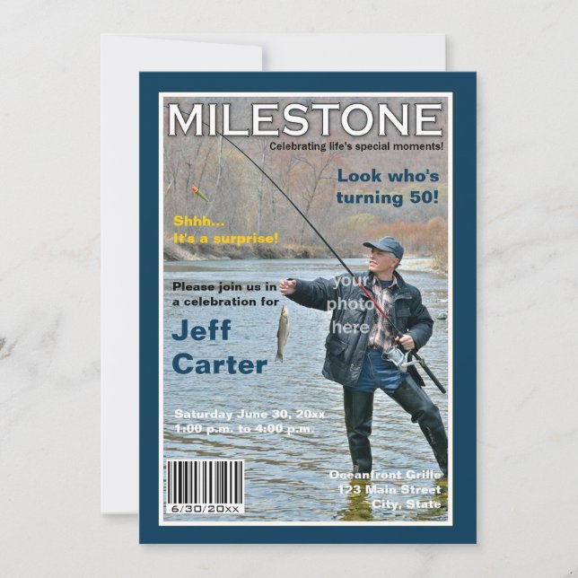 Magazine Cover Birthday Party Invitation (Front)