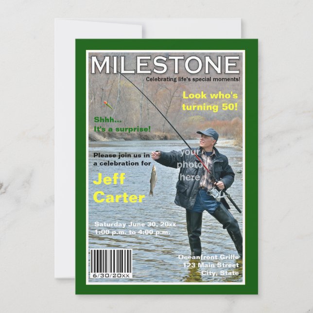 Magazine Cover Birthday Party Invitation (Front)