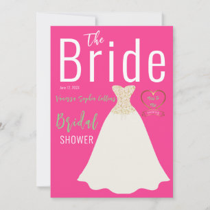 Magazine Cover Bridal Shower Invitation