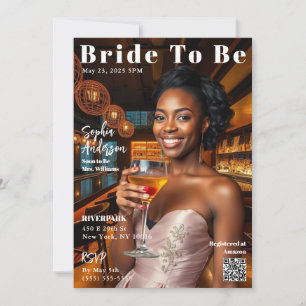 Magazine Cover Bride To Be Invitation