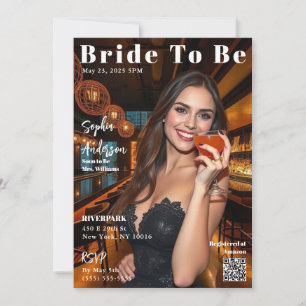 Magazine Cover Bride To Be Invitation