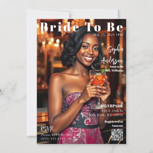 Magazine Cover Bride To Be-Invitation Invitation (Front)