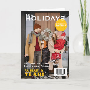 Magazine Cover Christmas Personalised Holiday Card
