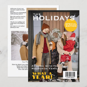 Magazine Cover Christmas Personalised Holiday Card