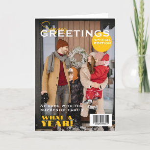 Magazine Cover Christmas Personalized Holiday Card