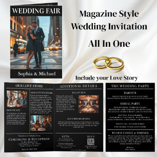 Magazine Cover City Wedding  Invitation