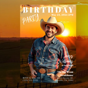Magazine Cover Country Birthday Invitation
