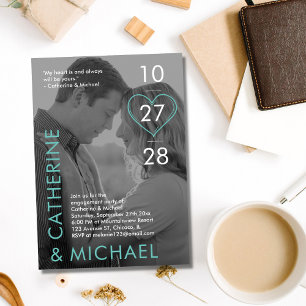 Magazine Cover Dark Photo Modern Minimalist Green Invitation