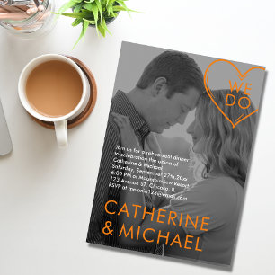 Magazine Cover Dark Photo Modern Minimalist Orange Invitation