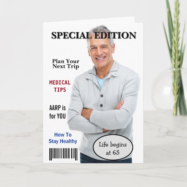 Magazine Cover For 65th Birthday Card (Front)