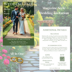 Magazine Cover Garden Wedding Invitation