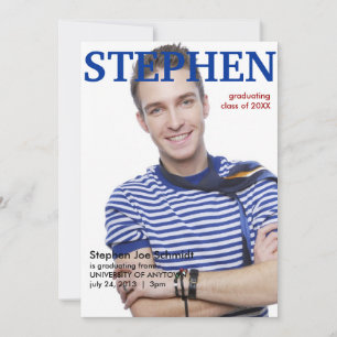 Magazine Cover Graduation Announcement