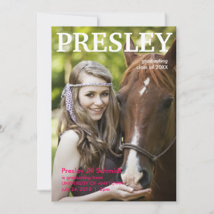 Magazine Cover Graduation Announcement