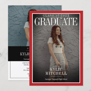 Magazine Cover Graduation Invitation
