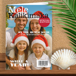Magazine Cover Mele Kalikimaka Personalized Holiday Card