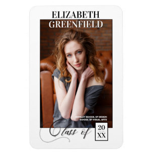 Magazine Cover Modern Graduation Announcement Magnet