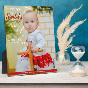 Magazine Cover My First Christmas Milestone Plaque