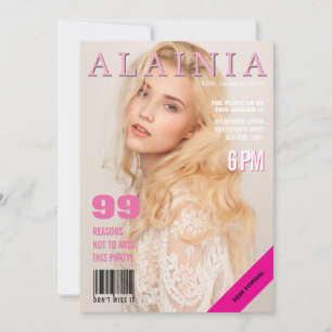 Magazine Cover Party Event Photo Invite