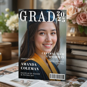 Magazine Cover Photo Graduation Announcement