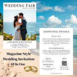 Magazine Cover Wedding at the Beach Invitation