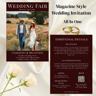 Magazine Cover Wedding in the Country Invitation