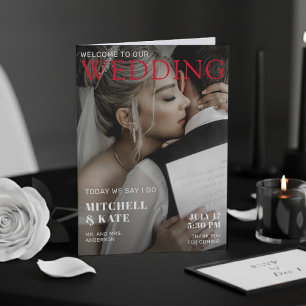 Magazine Cover Wedding Programme