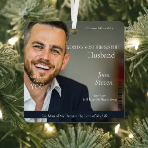 Magazine cover World’s Most Irresistible Husband Metal Tree Decoration