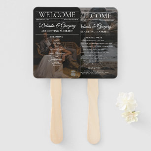 Magazine Editorial Newspaper Photo Wedding Program Hand Fan