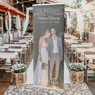 Magazine Editorial Newspaper Photo Wedding Welcome Retractable Banner