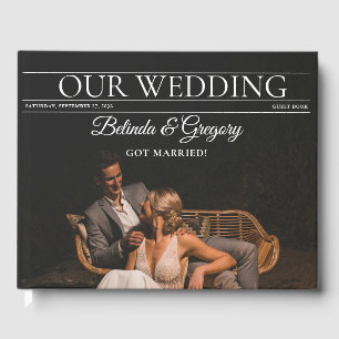 Magazine Editorial Newspaper Photos Wedding  Guest Book
