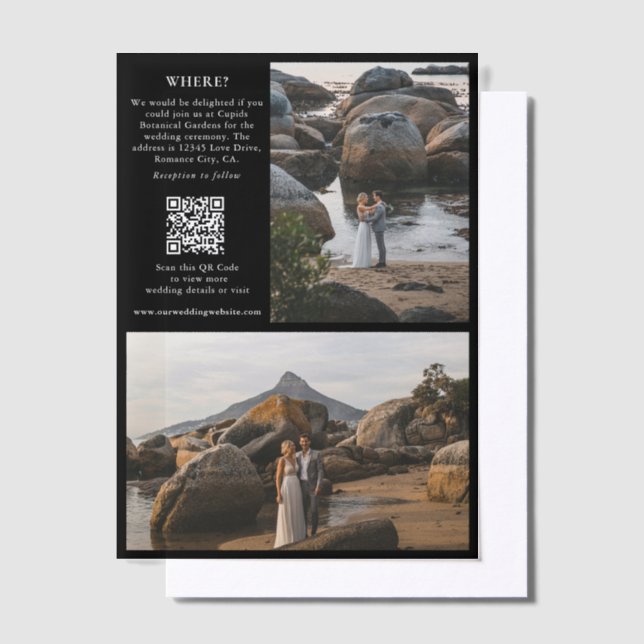 Magazine Editorial Newspaper Photos Wedding Part2 Vellum Invitations (Offset)